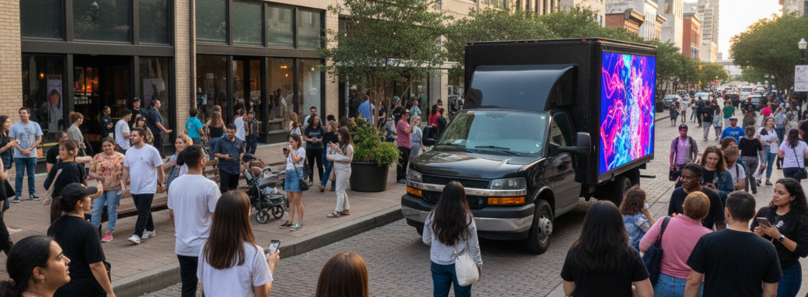 Lonestar digital billboard truck campaign on the road