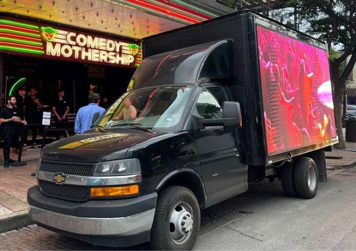 National retail launch on a digital billboard truck