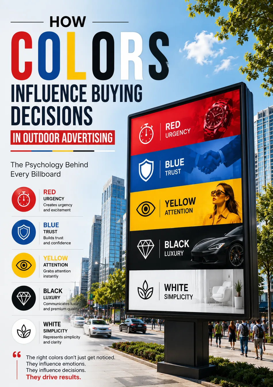 How colors influence buying decisions in outdoor advertising