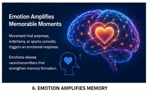 Key takeaway about attention, movement, and memory